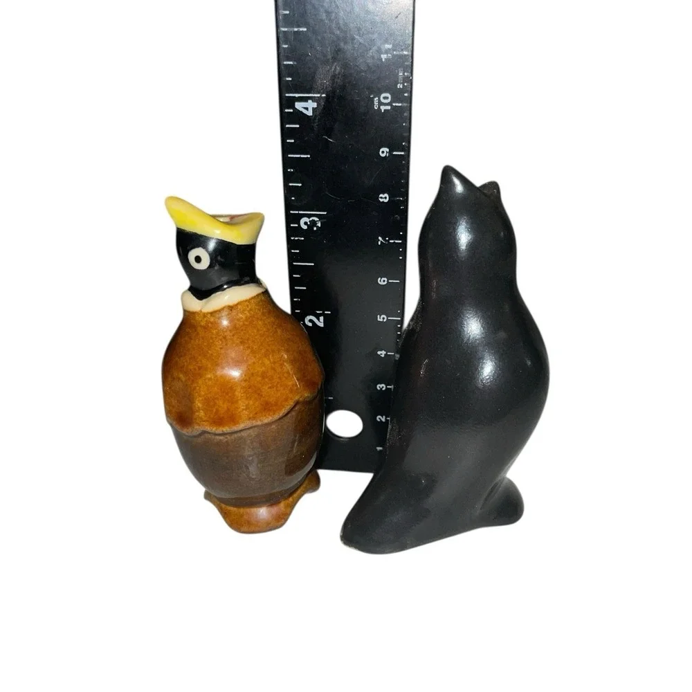 Vintage Old Pie Birds Black Bird Brown Bird Set Of 2
